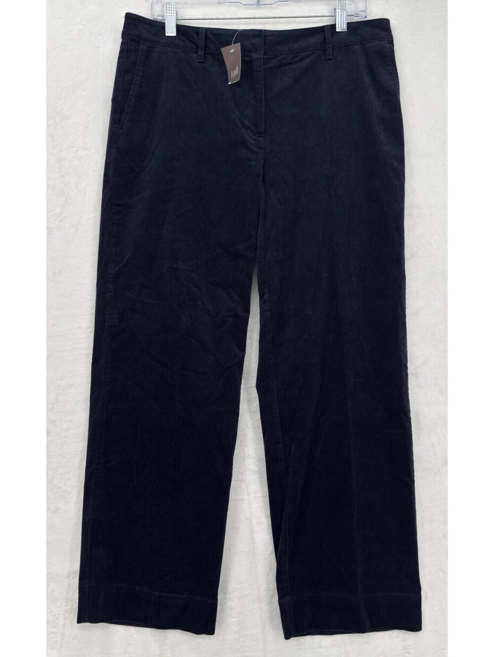 J Jill Corduroy Straight Leg Mid Rise Pants Navy Blue New NWT